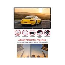 Yaozixa 150 İnç 16:9 Taşınabilir Projeksiyon Perdesi - Katlanabilir Elastan Kumaş Malzeme İle Basit Kurulum