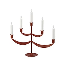 Ikea Stråla Led'li Şamdan, Kırmızı, Pilli