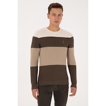 U.S. Polo Assn. Erkek Regular Fit Bisiklet Yaka Vizon Sweatshirt 50307828-VR052