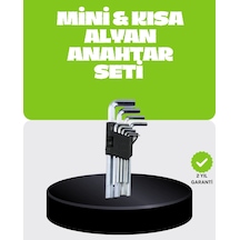 9 Parça Alyan Anahtar Seti Bisiklet Mobilya Ve Otomotiv Uyumlu Gri