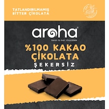 Aroha Şekersiz %100 Kakao Bitter Çikolata 40gr-3261