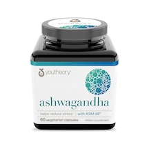 Youtheory Organic Ksm66 Ashvagandha 60 Vegetarian Capsul - 1000