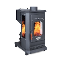 Etinova Ember İf-09 Odun Ve Pelet Yakan Fırınsız Şömine Tipi Soba 3 Camlı Sekizgen