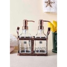 Rame Sıvı Sabunluk Seti - Retro Görünümlü - 2x500 Ml Çok Renkli