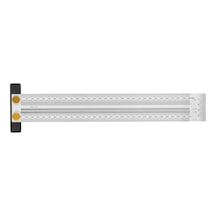 Tenfowee Ahşap İşçiliği Ölçüm Aracı: Paslanmaz Çelik T-şekilli Çizim Çubugu, Doğru Dikey-yatay İşaretleme, 0-300mm Kesin Ölçek 0 - 300 MM