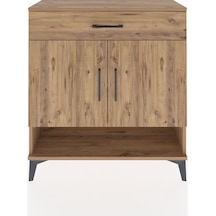 Arges Şifonyer 2 Raflı Tek Çekmeceli 2 Kapaklı 88x30x96 Çam-çam Çam