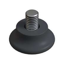 Cateksss M8x15 Düz Bingo Ayak, Pingo Ayak Çap:30 Mm Gri