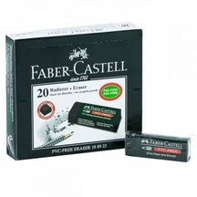 Faber Castell 20 Li Paket Silgi Siyah Büyük Boy
