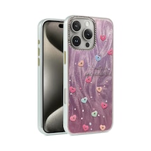 Mey İthalat Apple Uyumlu iPhone 16 Pro Max Kılıf Blade Aynalı Desenli Kapak - Desen 8 Mor