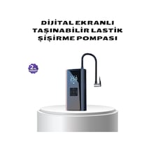Northcity Kablosuz Dijital Lastik Şişirme Pompası Led Işıklı 80w - Otomatik Durdurma Ve Sos Özellikli
