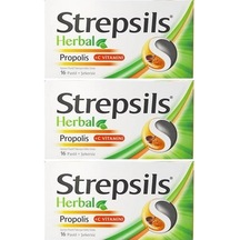 Strepsils Herbal Propolis Aromalı 16 Pastil 3'lü