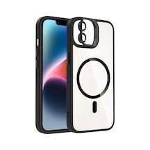 Joko Apple Apple iPhone Uyumlu  11 Remim Lensli Magsafe Standlı Kapak - Siyah Beyaz