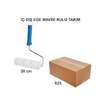 Ege Mavisi Rulo Fırça Takımı 20 Cm - 25 Adet