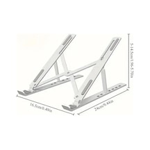 Cordial Siyah 1 Adet Ayarlanabilir Katlanır Laptop Standı, Taşınabilir Masaüstü Dizüstü Bilgisayar Sehpası