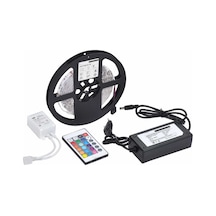 5 Mt 3 Cipli Rgb Şerit Led Silikonlu Adaptör Uzaktan Kumanda Tak Çalıştır