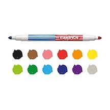 Bicolor Süper Yıkanabilir Çift Uçlu Keçeli Boya Kalemi 6&apos Li 12 Renk