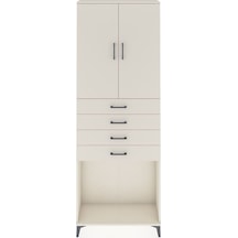 Arges Dolap 3 Raflı 4 Çekmeceli 2 Kapaklı 88x30x243 Aytaşı-ay... Aytaşı