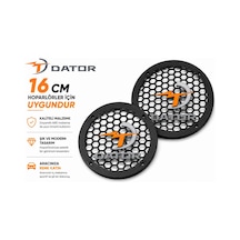Dator 16cm Hoparlör Kapağı - Dator Logolu Kaliteli Plastik Midrange Hoparlör Kapak 16 Cm - 2 Adet