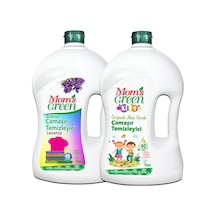 Mom's Green Çocuk Organik Çamaşır Temizleyici + Bitkisel Çamaşır Temizleyici Lavanta 2 x 1500 ML