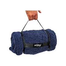 Peluş Polar Kamp Battaniyesi - Lacivert - Acil Durum Battaniye - Argeus Camp 001