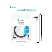 L Tipi 3.5mm Aux Ses Kablosu 90 Derece Açılı Jak Erkek Erkek Araç Hoparlör Kulaklık Bağlantı 1 Metre