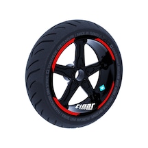 Double Stripe Tasarımlı Bayrak Kırmızı Jant Şeridi Sticker Çınar Extreme