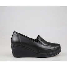 Castle Black Cb-22543 Kadın Deri Comfort Ayakkabı Siyah