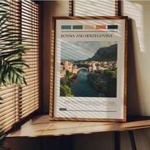 Travel Art Çerçevesiz Poster, Modern Dekoratif Çerçevesiz Poster, Tablo, Bosnia, 30 X 40