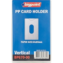 Bigpoint Kimlik, Ehliyet Kabı Dikey Şeffaf 54x86mm 10'lu Poşet