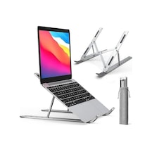 Notebook Standı 2in1 Katlanabilir Taşınabilir Folding Alüminyum Dizüstü Bilgisayar Standı Açısı Ayarlanabilir 7 Kademeli