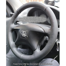 Peugeot Partner 2009 Araca Özel Deri Direksiyon Kılıfı Noktalı D