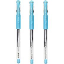 Uniball Signo Needle 0.38 İğne Uçlu Jel Kalem Gökmavi Üç Adet