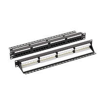 Ager Ac-611-24e 8p8c,lsa,altın Kontak 24 Port Cat6 Dolu 1u Zırhsız Patch Panel