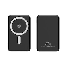 5000 Mah 15w Manyetik Wireless Powerbank Siyah Pb-54