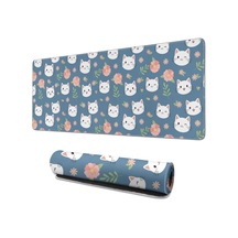 Cat Desenli Büyük Oyun Mouse Pad 31.5x11.8 Inch, Kaymaz Rubber Desk Mat-a13