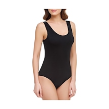 3 Lü Paket Tutku Bayan Geniş Askılı Likralı Çıtçıtlı Body Siyah