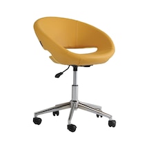 Total Sarı Deri Çalışma Koltuğu Sarı
