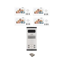 Nts Diafon Görüntülü Dört Daire Için Villa Kit Set Komple