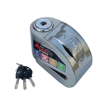 Armor 606Mva 6 Mm Renkli Alarmlı Disk Kilidi Krom