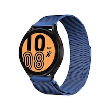 Newface  Samsung  Uyumlu Galaxy Watch 4 Metal Mıknatıslı Kordon - Mavi