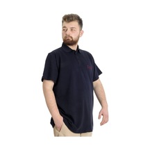 Mode Xl Büyük Beden Erkek T-Shirt Polo Carpe Dıem 23333 Lacivert 001