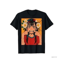 Flood Of Style Anime Kız Waifu Kawaii Estetik Otaku T-shirt Erkekler Kadınlar Için % 100% Pamuk T Shirt Kısa Siyah