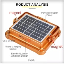 Ycl Ysp-2000 Taşınabilir Seyyar Usb Şarjlı 200w Güneş Enerjili Led Projektör Modlu Işık