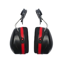 İşçi Koruması İçin Kask Tarzı Kulaklıklara Sahip Endüstriyel Gürültü Önleyici - Kırmızı