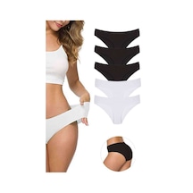 5 Adet Kadın Dikişsiz Lazer Kesim Esnek İz Yapmayan Külot S1 Beden: Xl-xxl Standart