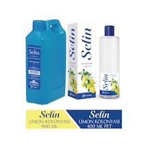 Selin 80 Derece Limon Kolonyası Bidon 900 ML + Limon Kolonyası Pet Şişe 400 ML