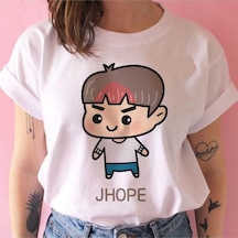 Noıssey Kırmızı Etiket Gala Bangtan Boys T Shirt Kadın Kore Tarzı Kpop Tshirt Mod26 17601 Beyaz