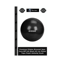 Premium Pilates Bireysel Spor Core Bpt-65 Black 65 Cm Plates Topu Poşet Ambalaj Siyah