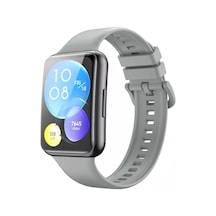 Huawei Watch Fit 2 Uyumlu Spor Jel Silikon Kordon, Gri