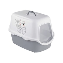 Stefanplast Cathy Grıffe Gri/beyaz Kedi Tuvaleti 56x40x40cm P276